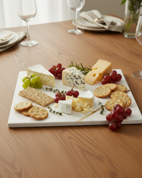 Elite Square Marble Serving Board Natural