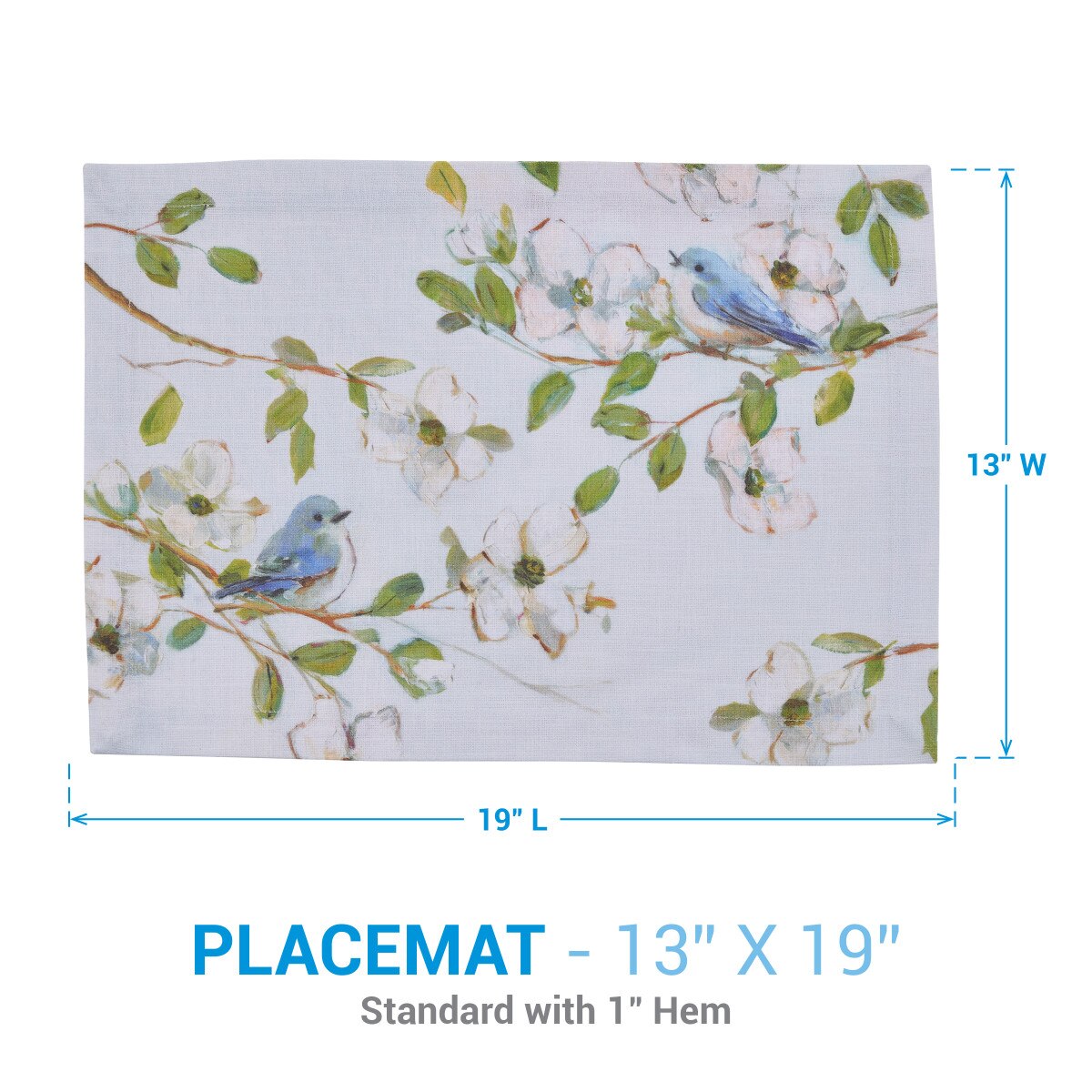 Dogwoods and Blue Birds Textile Collection