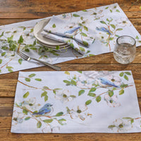 Dogwoods and Blue Birds Textile Collection