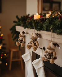 Brown Bear with Plaid Outfit Ornament
