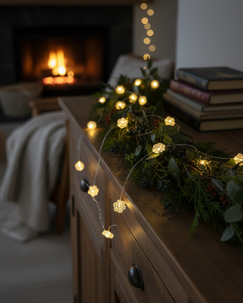 Battery LED String Lights Snowflake
