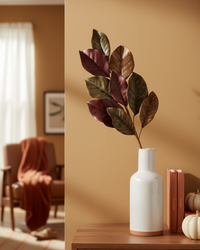 Brown Magnolia Leaf Stem 24"