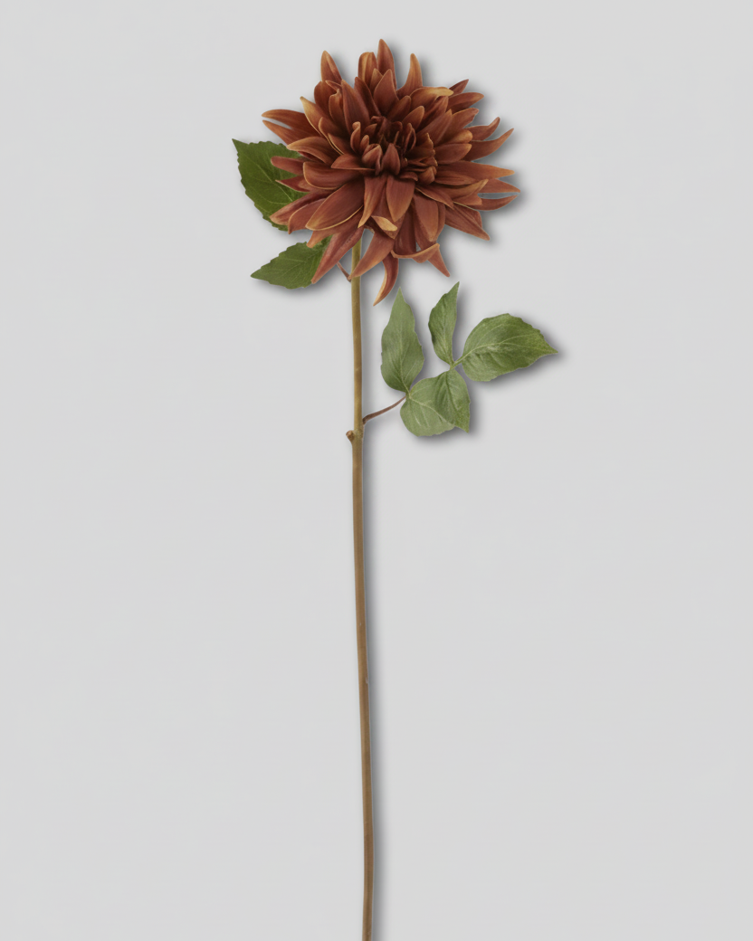 Mum Stem Brown Real Touch Large Bloom 26"