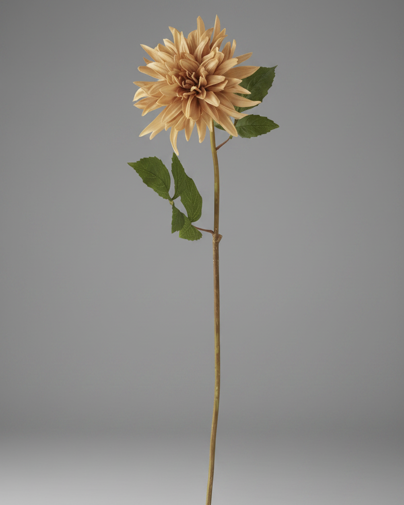 Mum Stem Tan Real Touch Large Bloom 26"