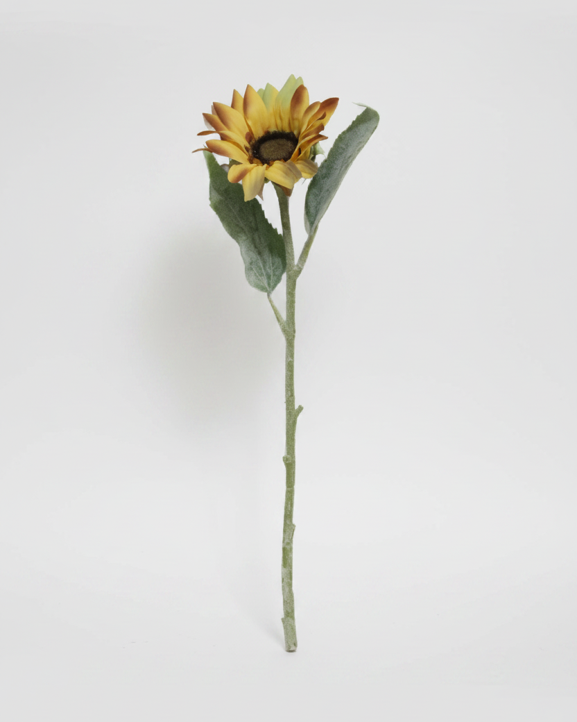 Yellow Sunflower Stem 18"