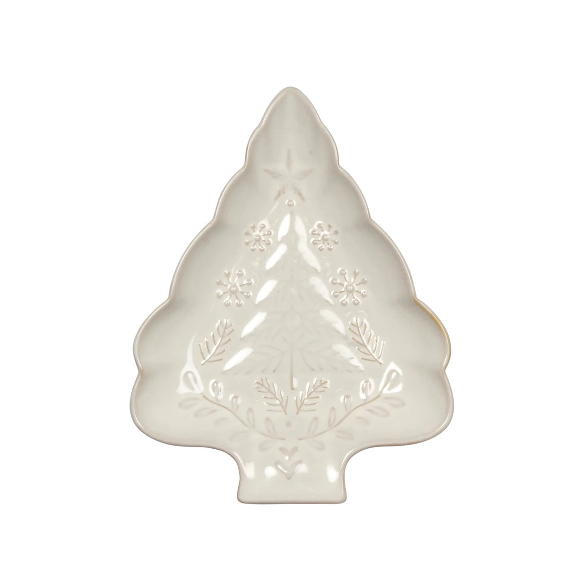 Soft Snowfall Tree Shaped Serving Dish
