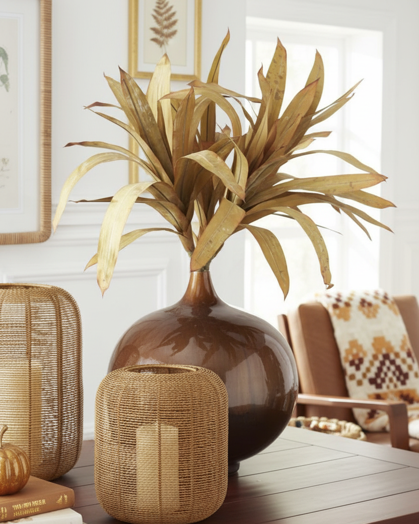 Light Yellow Pineapple Leaves Stem 45.5"
