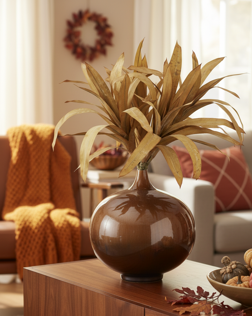 Light Yellow Pineapple Leaves Stem 45.5"