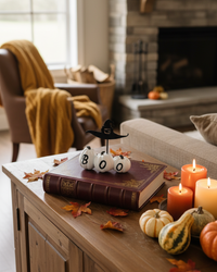 White Resin BOO Pumpkins