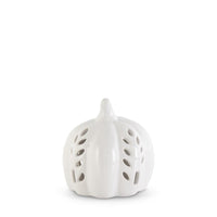 Ceramic Cutout LED White Pumpkin Wheat Design