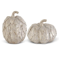 Layered Champagne Gold Leaf Resin Pumpkin