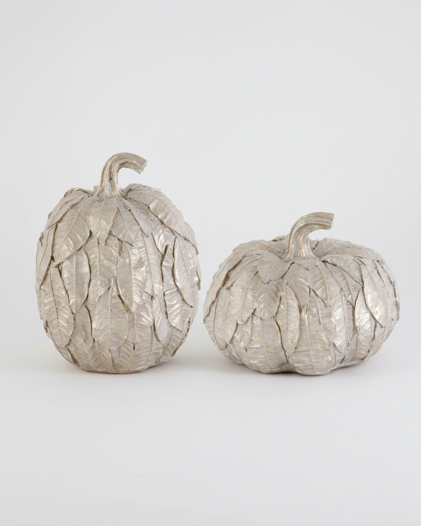 Layered Champagne Gold Leaf Resin Pumpkin