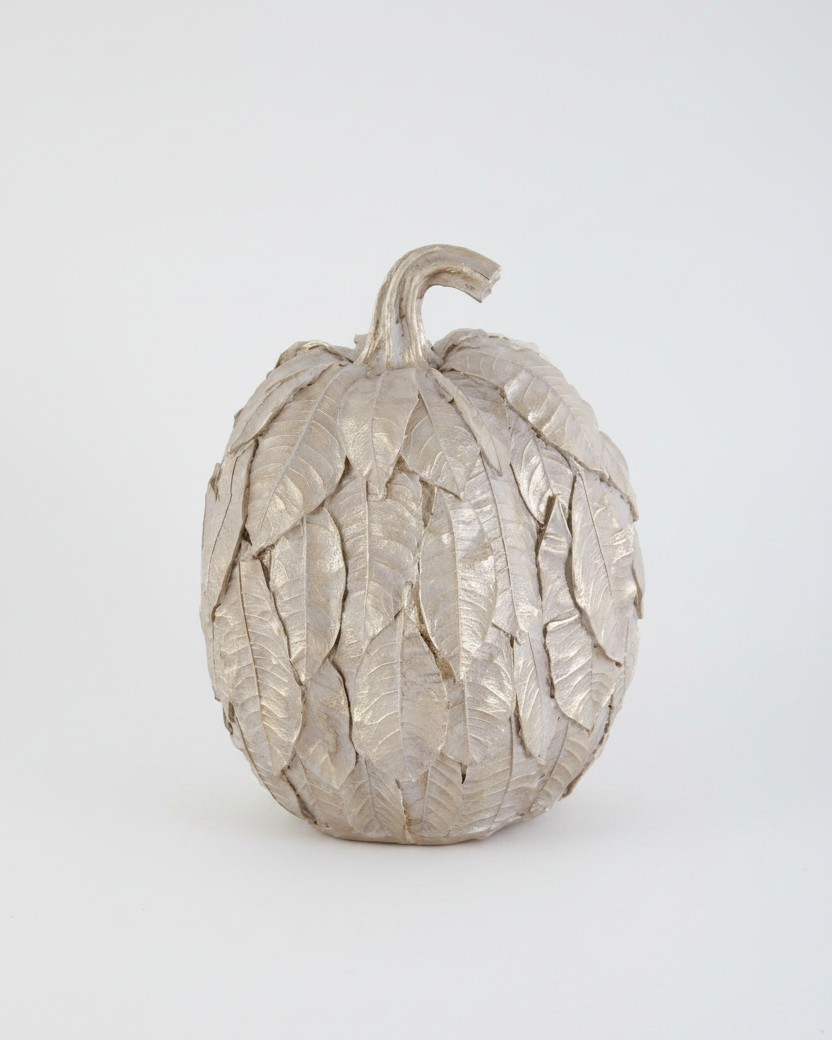 Layered Champagne Gold Leaf Resin Pumpkin