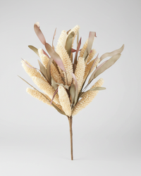 Cream Rice Flower With Eva Leaves Collection