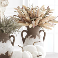 Cream Rice Flower With Eva Leaves Collection
