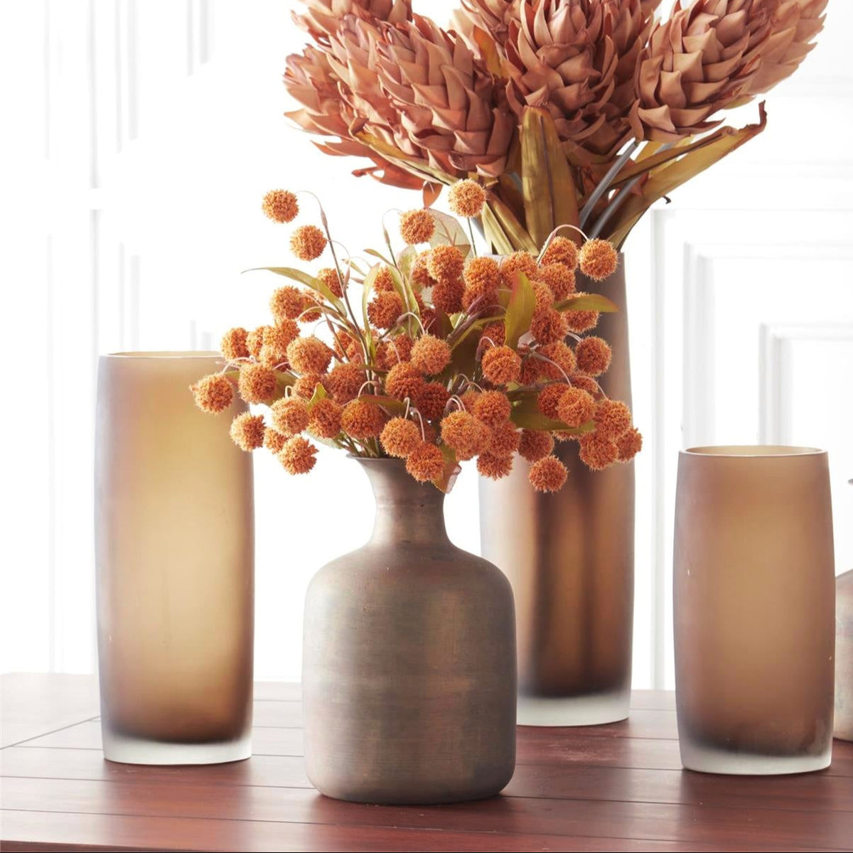 Orange Sycamore Fruit Ball Bush 20.5"