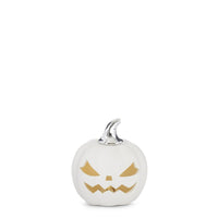 White Ceramic LED Jack O Lantern