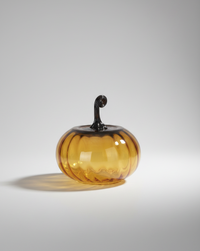 Amber Glass Pumpkin Cloche