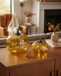 Amber Glass Pumpkin Cloche