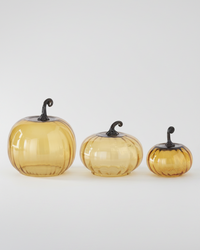 Amber Glass Pumpkin Cloche