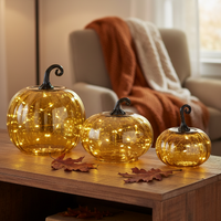 Amber Glass Pumpkin Cloche
