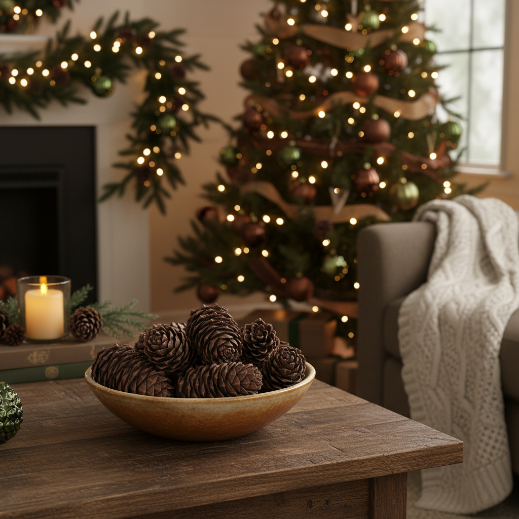 Brown Resin Pinecone