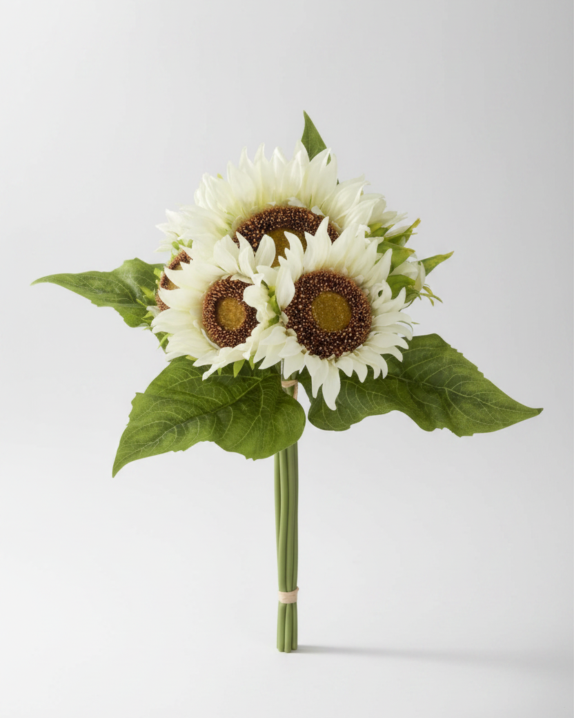 Sunflower Bundle White 14"