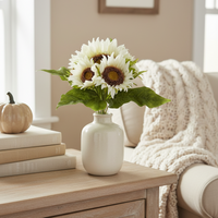 Sunflower Bundle White 14"