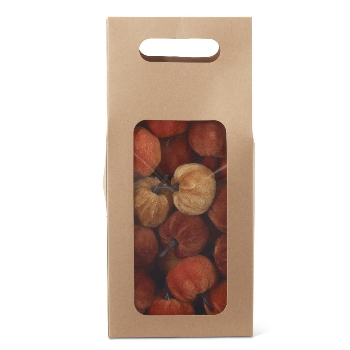 Bag of Mini Velvet Orange and Yellow Pumpkins