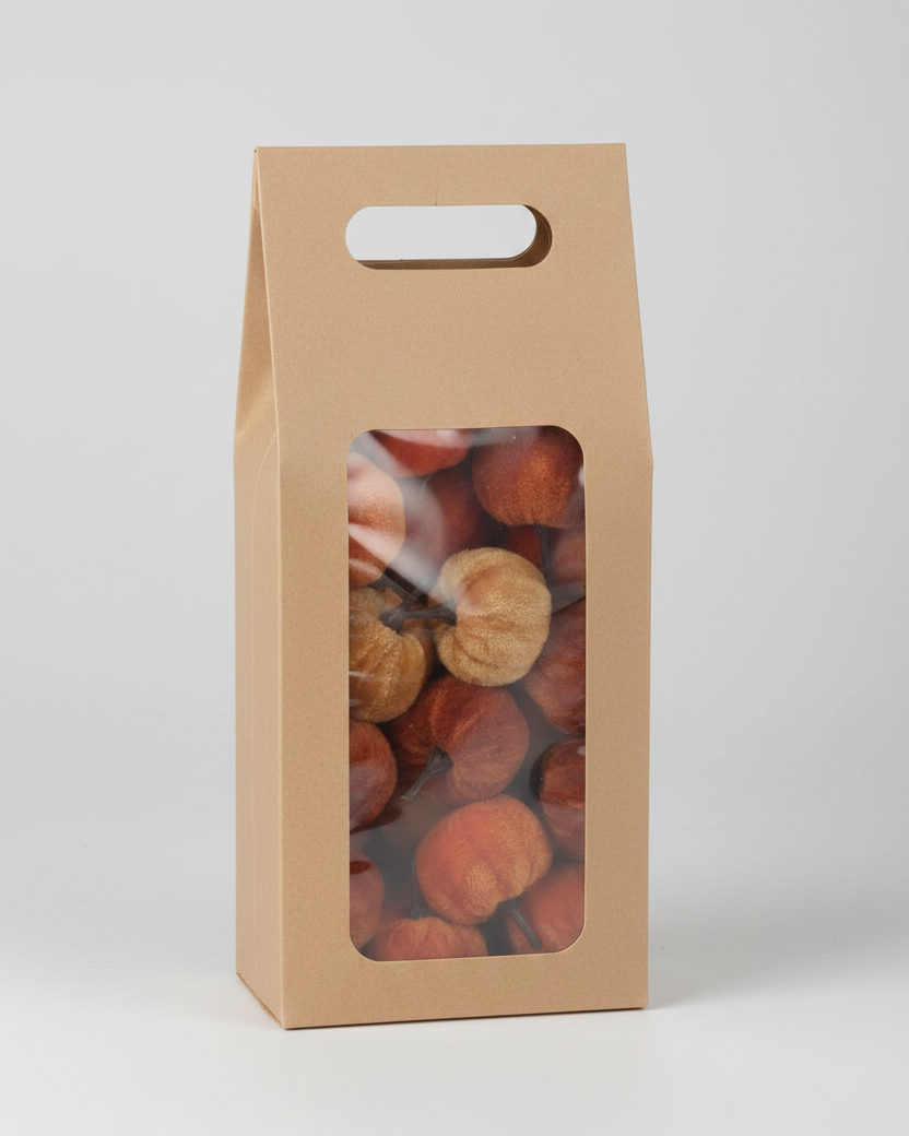 Bag of Mini Velvet Orange and Yellow Pumpkins
