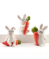 Bunny With Glasses Figurine
