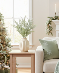 Flocked Cedar Bush 17.5"