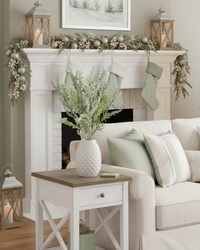 Flocked Cedar Bush 17.5"