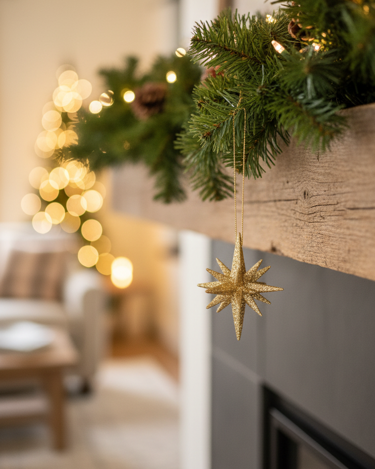 Mini Glitter Star Ornament