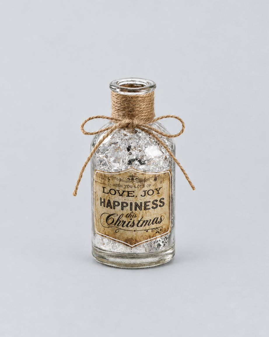 Mercury Glass Vintage Christmas Bottles