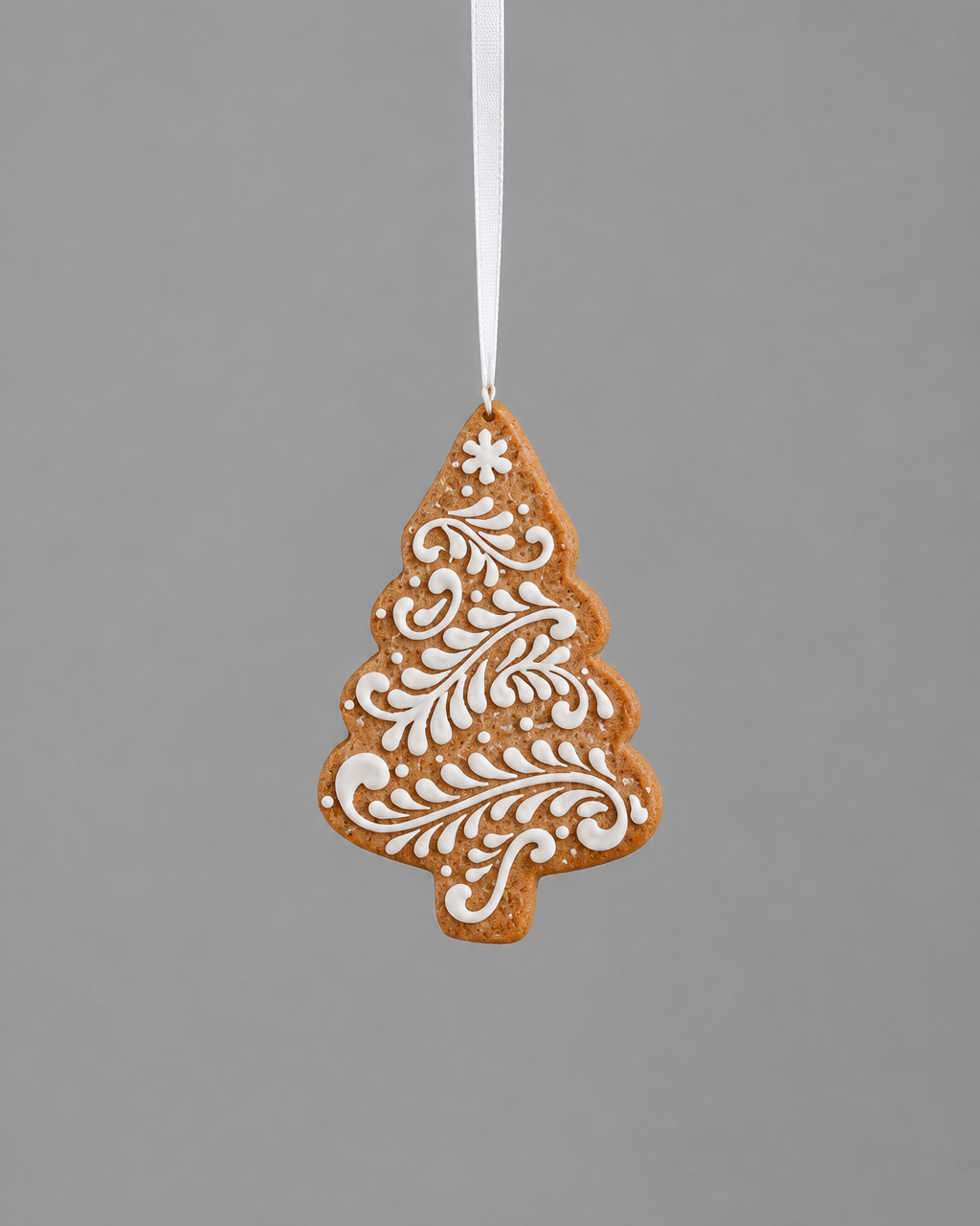 Brown Glittered Gingerbread Ornament