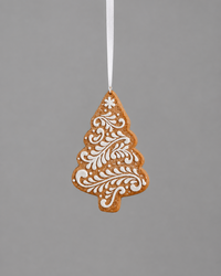 Brown Glittered Gingerbread Ornament