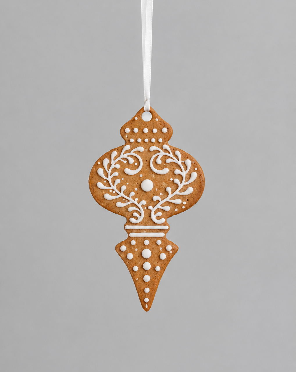 Brown Glittered Gingerbread Ornament