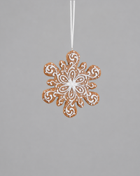 Brown Glittered Gingerbread Ornament