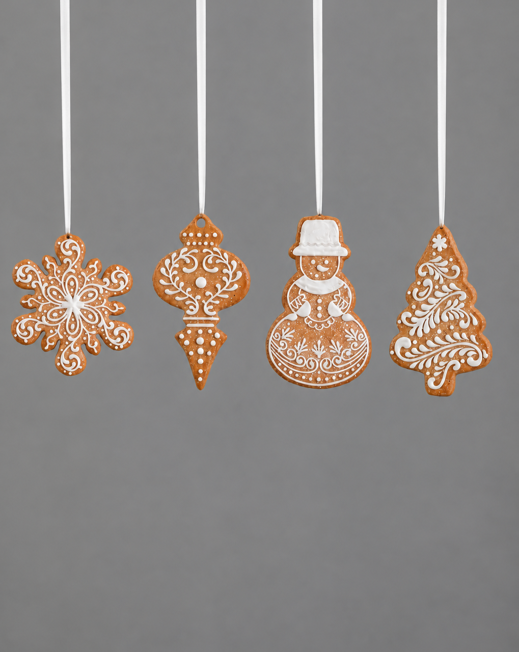 Brown Glittered Gingerbread Ornament