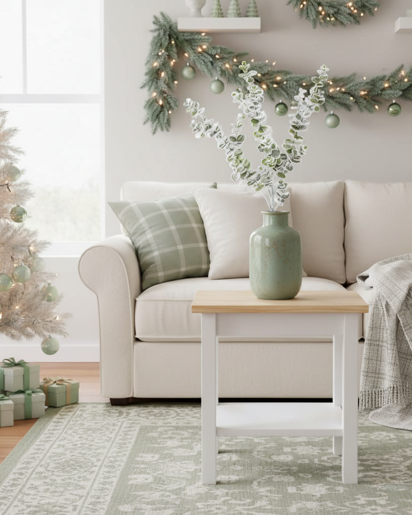 Snowy Frosted Eucalyptus Stem 31"