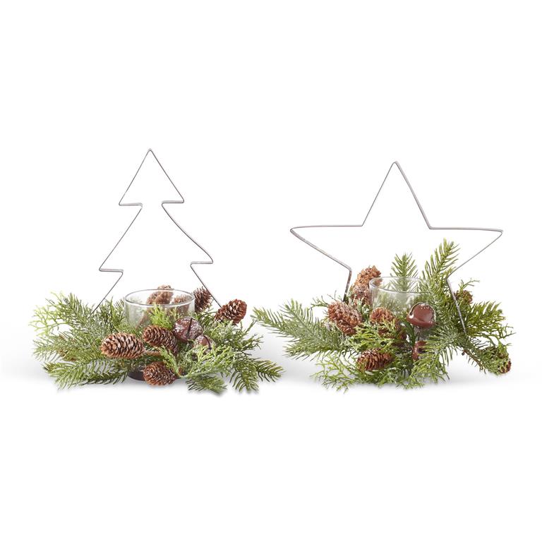 Glittered Metal Cutout Votives