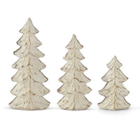 Carved Resin Wood Look Christmas Trees