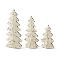 Carved Resin Wood Look Christmas Trees