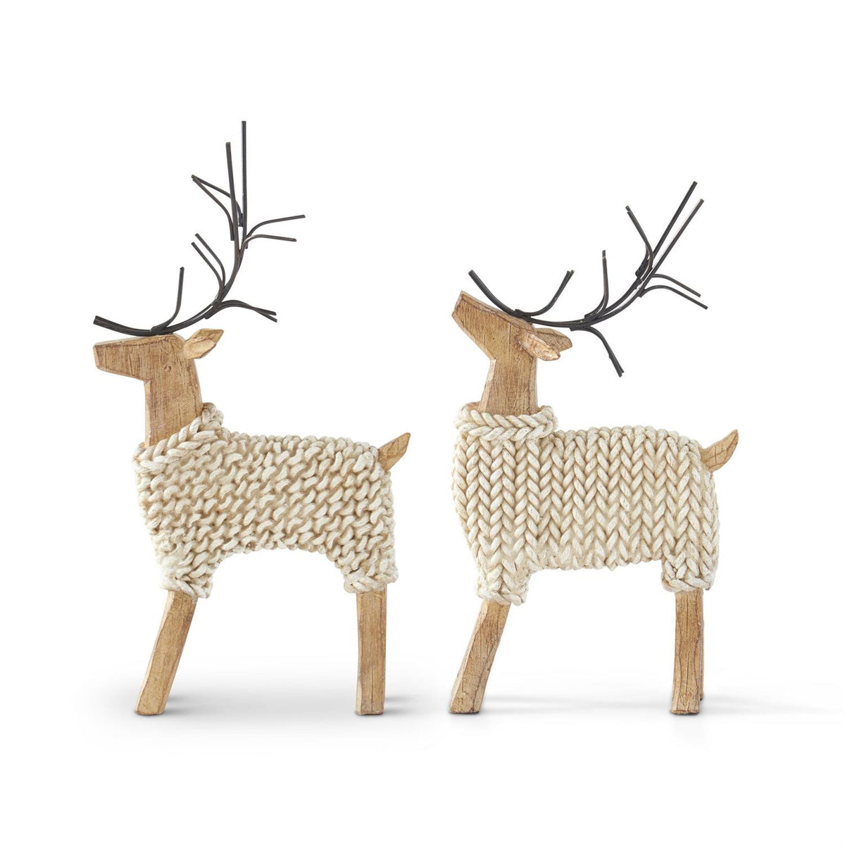 Resin Deer in Cream Sweater