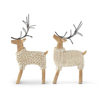 Resin Deer in Cream Sweater