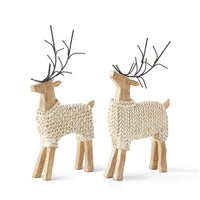 Resin Deer in Cream Sweater