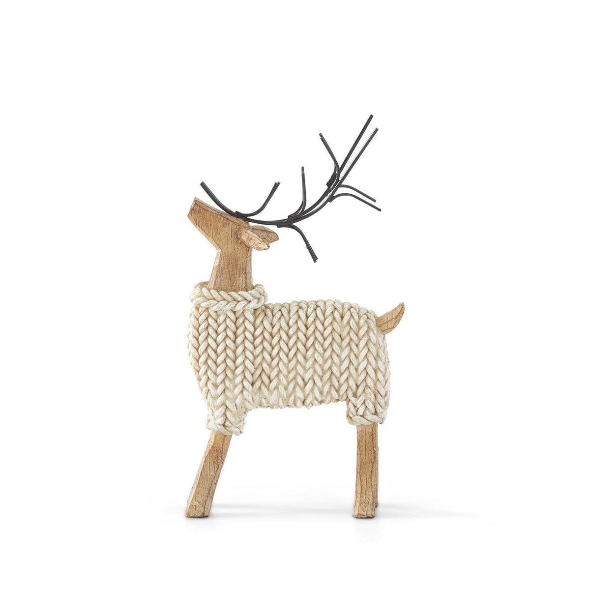 Resin Deer in Cream Sweater