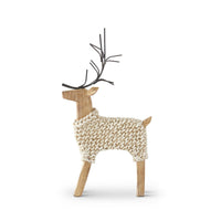 Resin Deer in Cream Sweater