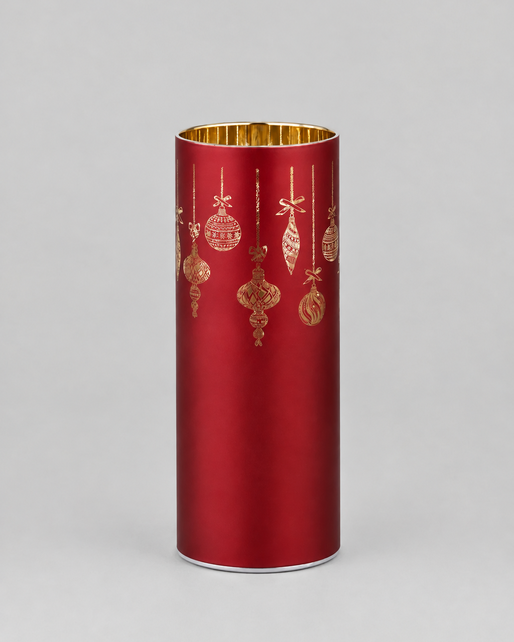 Rotating Red Laser Engraved Ornament Scene LED Cylinder
